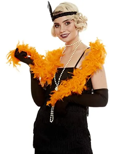 Funidelia Boa di Piume Arancione Anni 20 Cabaret