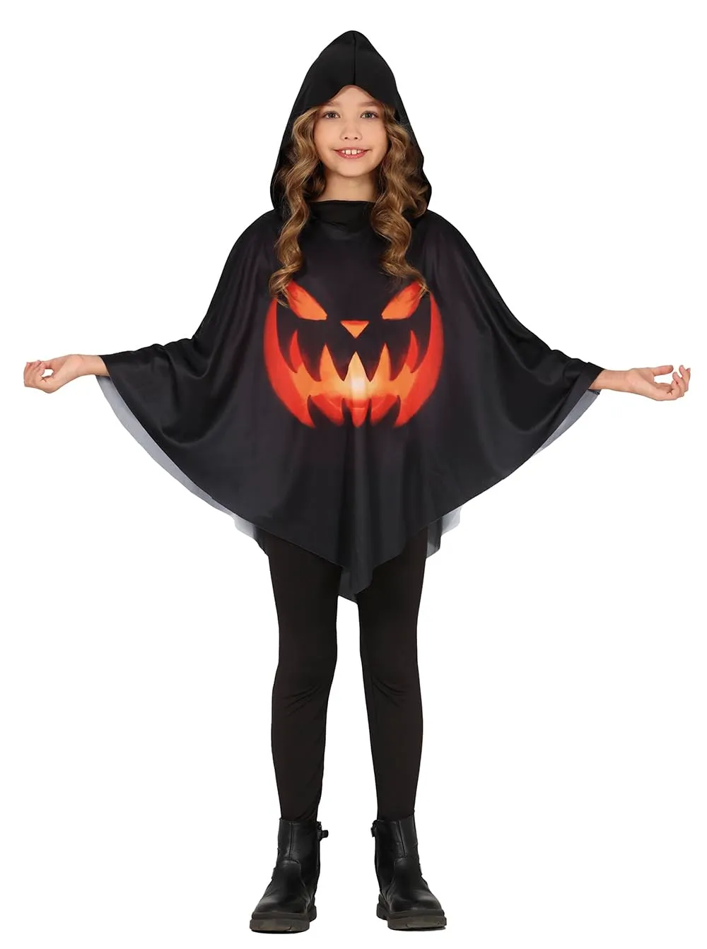 Fiestas Guirca Poncho Zucca costume bambini nero Halloween