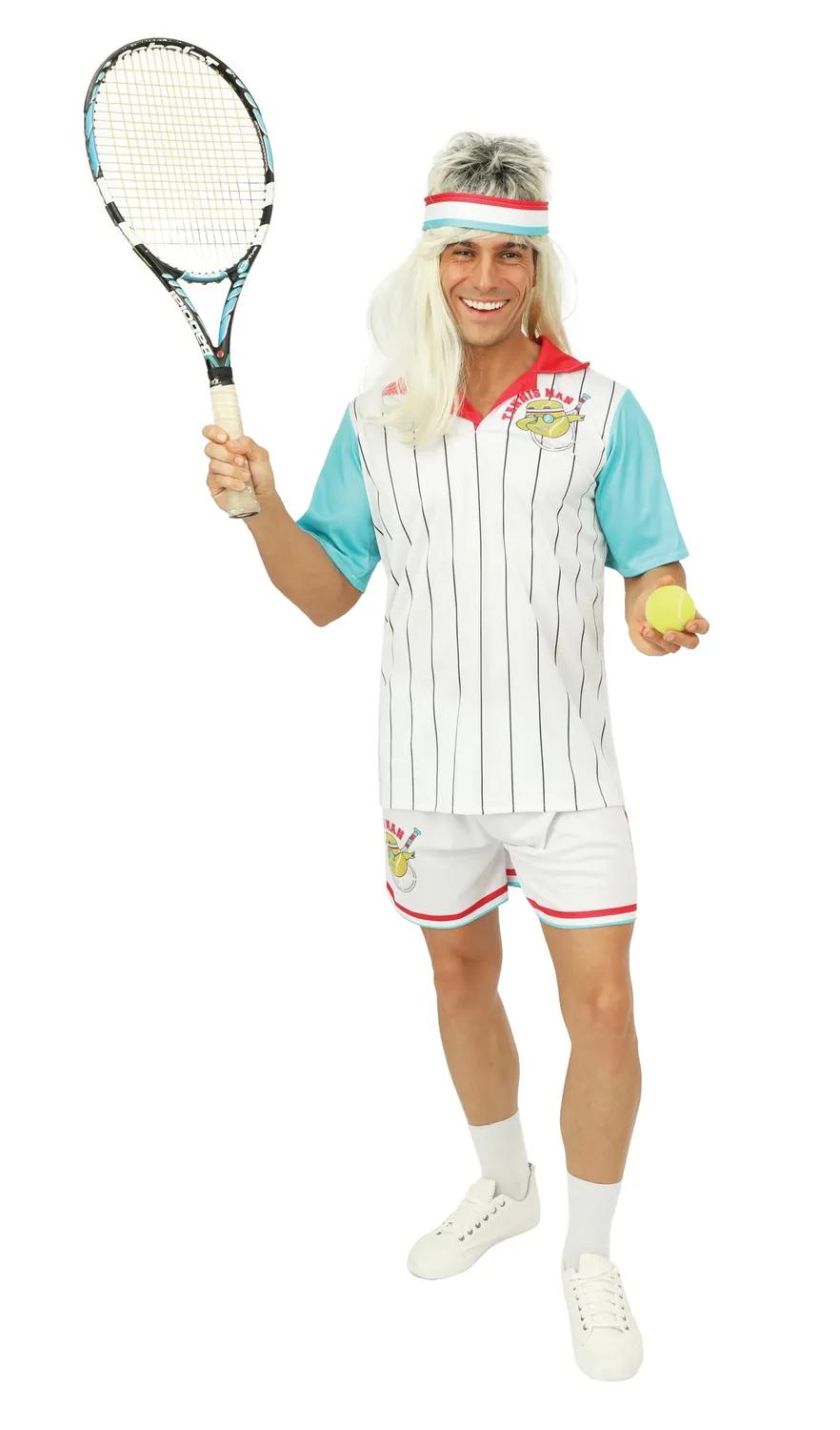 P'tit Clown Costume Giocatore Tennis Adulto L-XL Poliestere