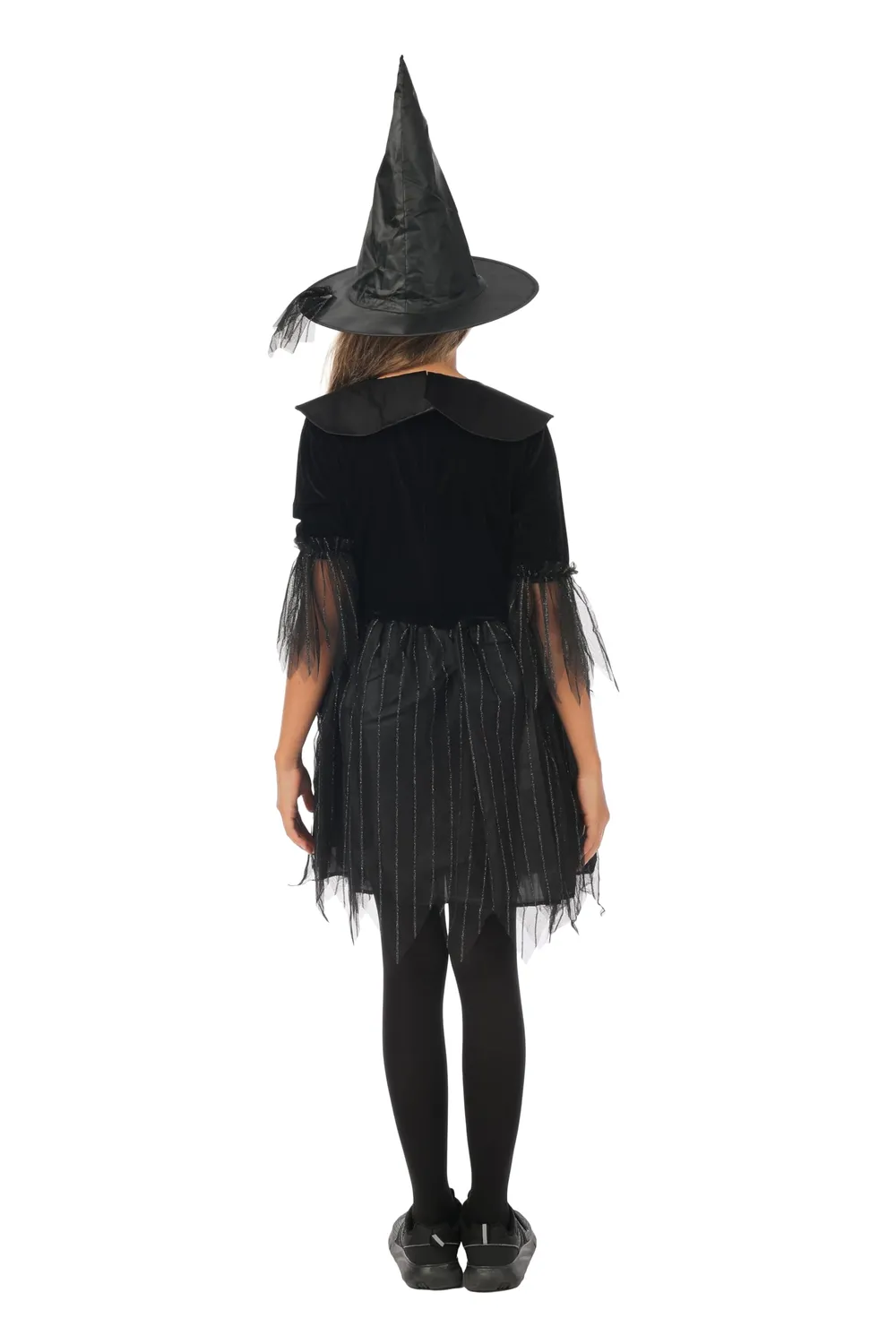 P'tit Clown Strega Nera Costume Bambina 10/12 Anni Velo