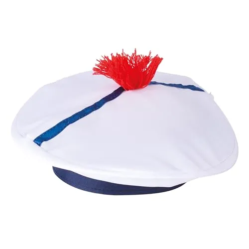 P'tit Clown 17325 Berretto Marinaio Adulto Bianco Tessuto