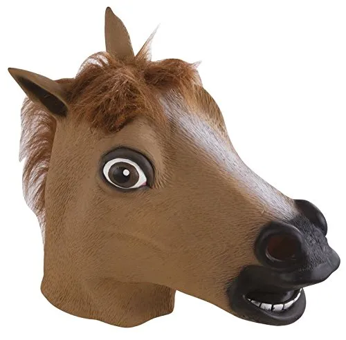 P'tit Clown 12041 maschera cavallo marrone lattice taglia unica