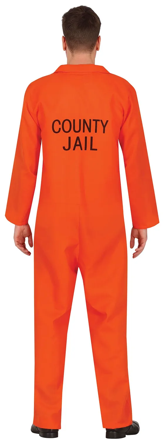 Guirca Costume Prigioniero Tuta Arancione XL Adulto Numero