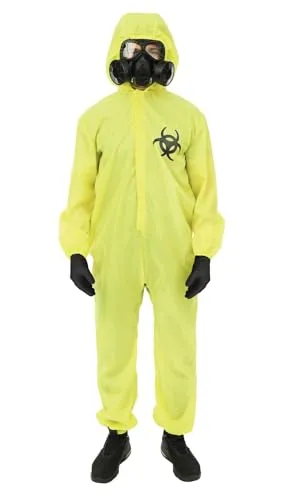 P'tit Clown costume pericolo biologico adulto giallo L-XL