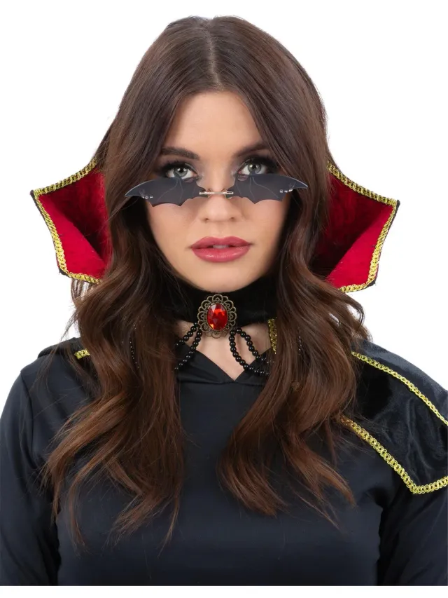 Smiffys Occhiali Pipistrello Neri Adulti Halloween