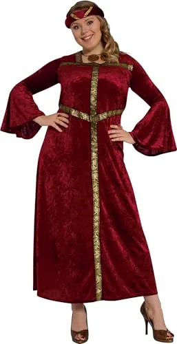Guirca Principessa Rinascimento Costume Donna L 42-44 Rosso