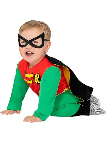 Funidelia Robin Boy Wonder costume neonato 12-24 mesi rosso