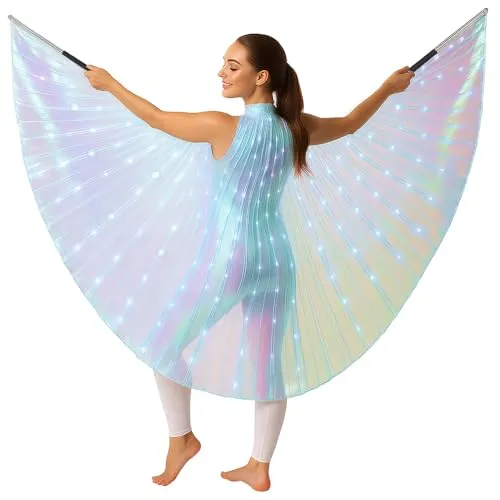 Guirca Mantello Alato Iris con Luce Costume Adulto