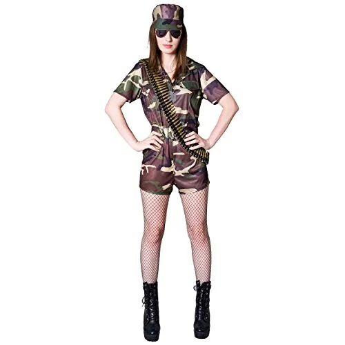 SEA HARE Esercito costume bambina militare mimetico