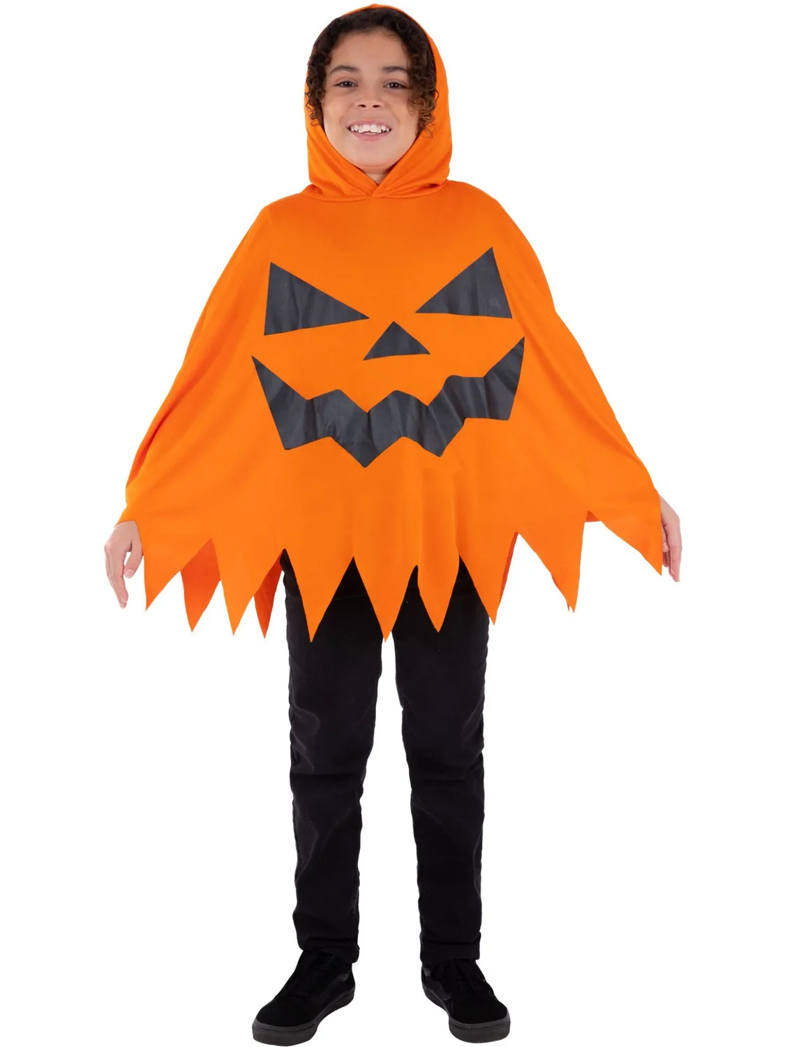 Smiffys Pumpkin poncho zucca arancione bambini unisex