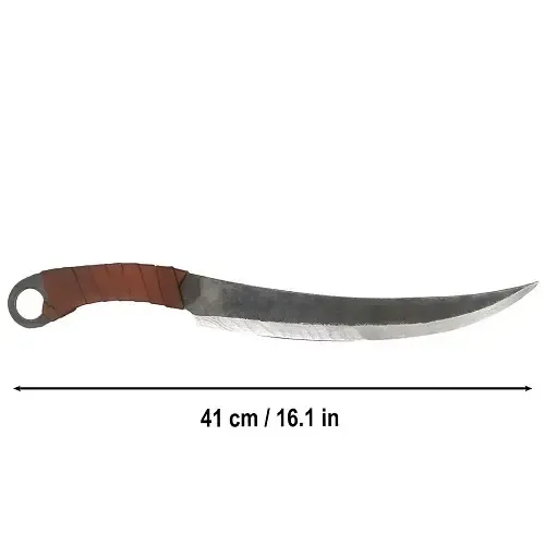 La Bottega di Merlino coltello da caccia in acciaio con fodero