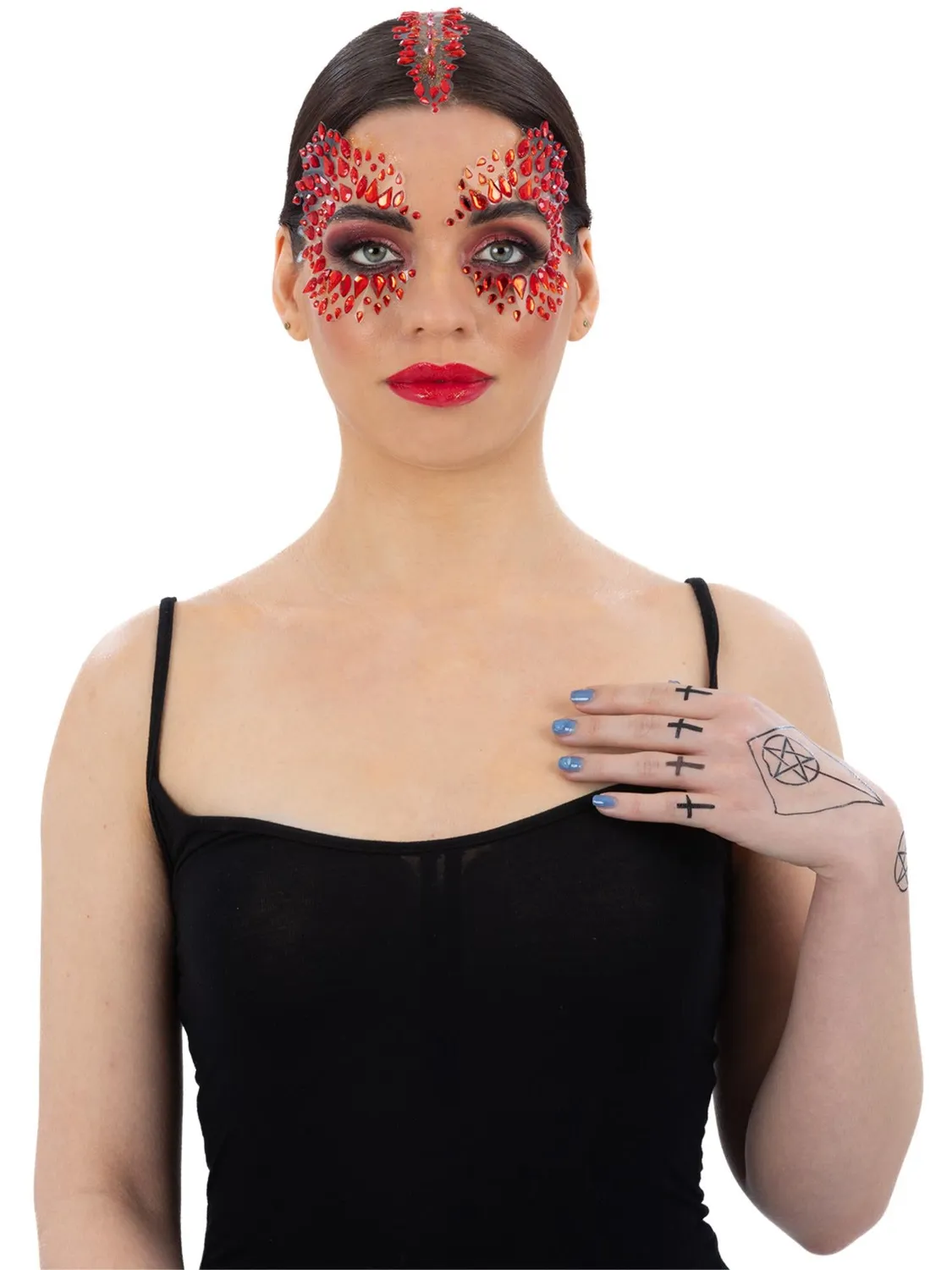 Smiffys Make-Up FX Deluxe Devil Kit trucco diavolo rosso