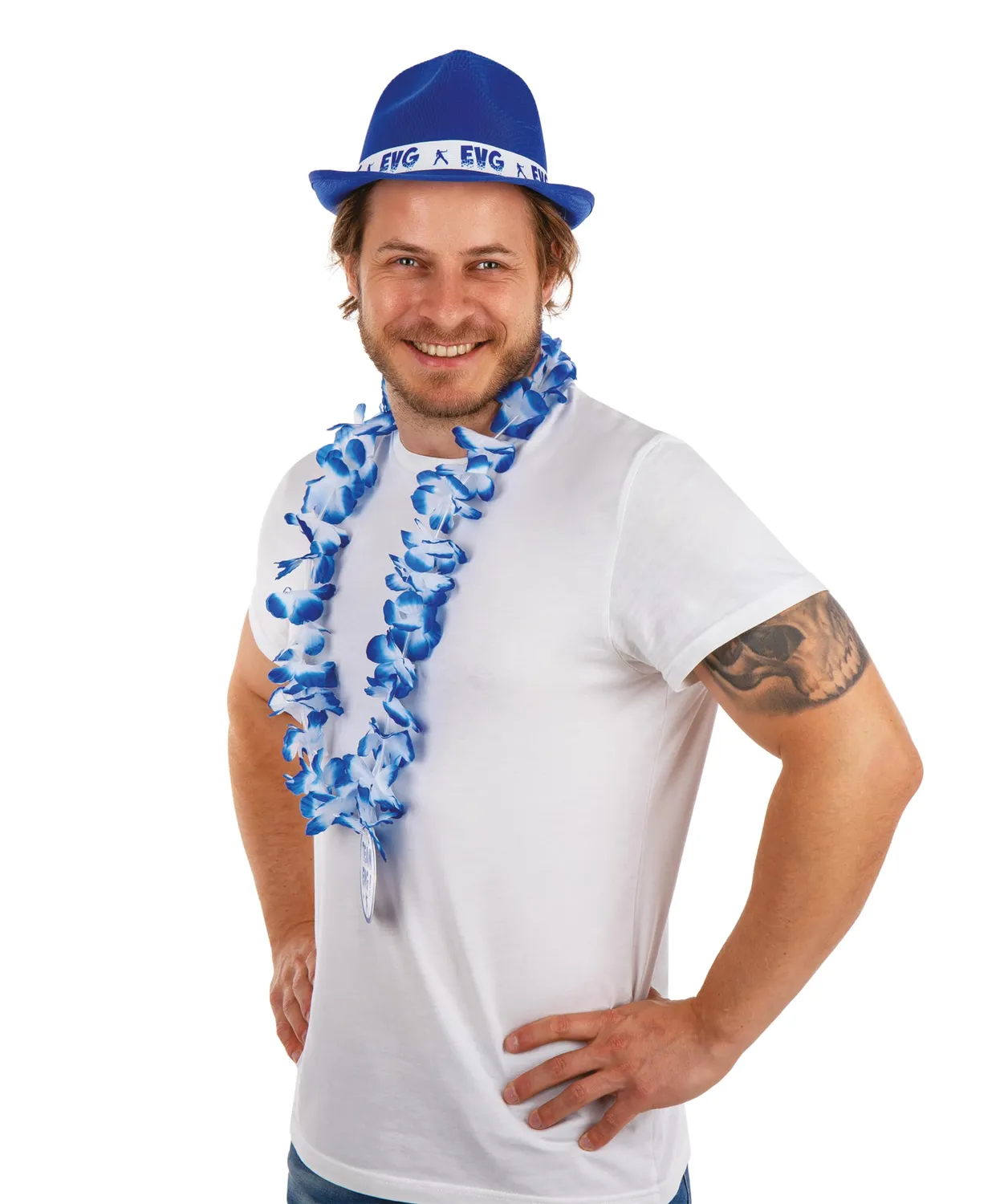 P'tit Clown 52009 collana fiori Team EVG blu