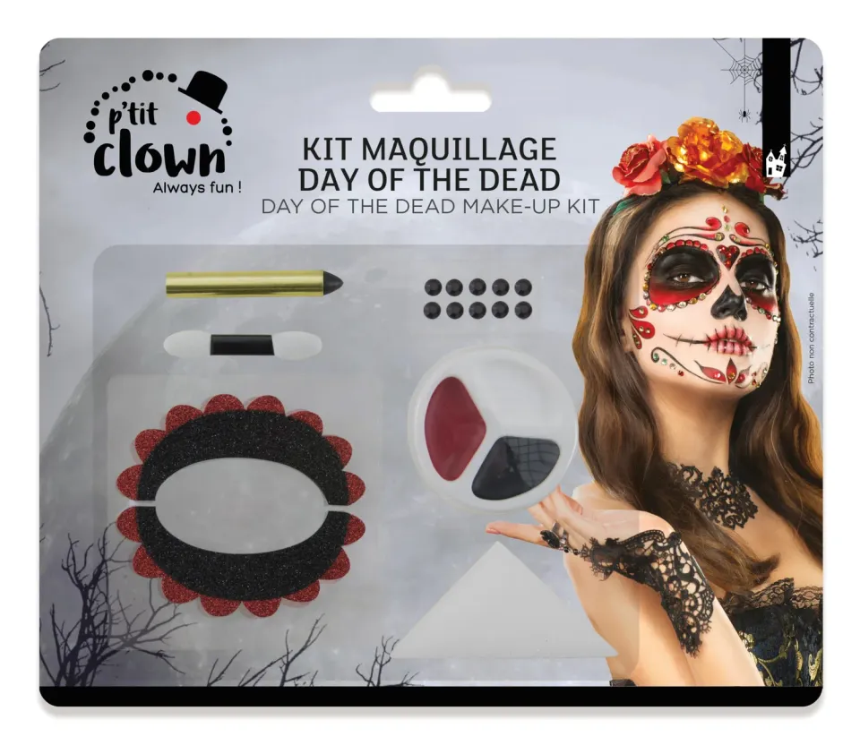 P'tit Clown Day of the Dead Kit Trucco Messicano