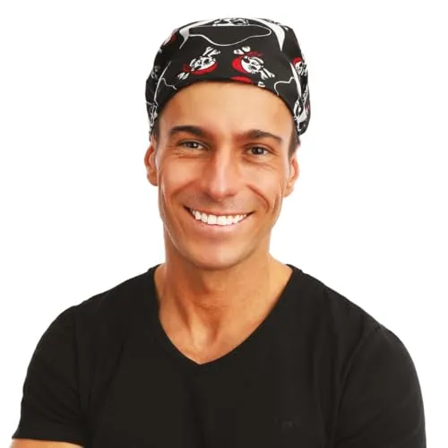 P'tit Clown 19112 Bandana Nera Teschi 50x50 cm Adulto