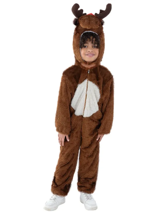 Smiffys Reindeer costume renna bambino 4-6 anni peluche