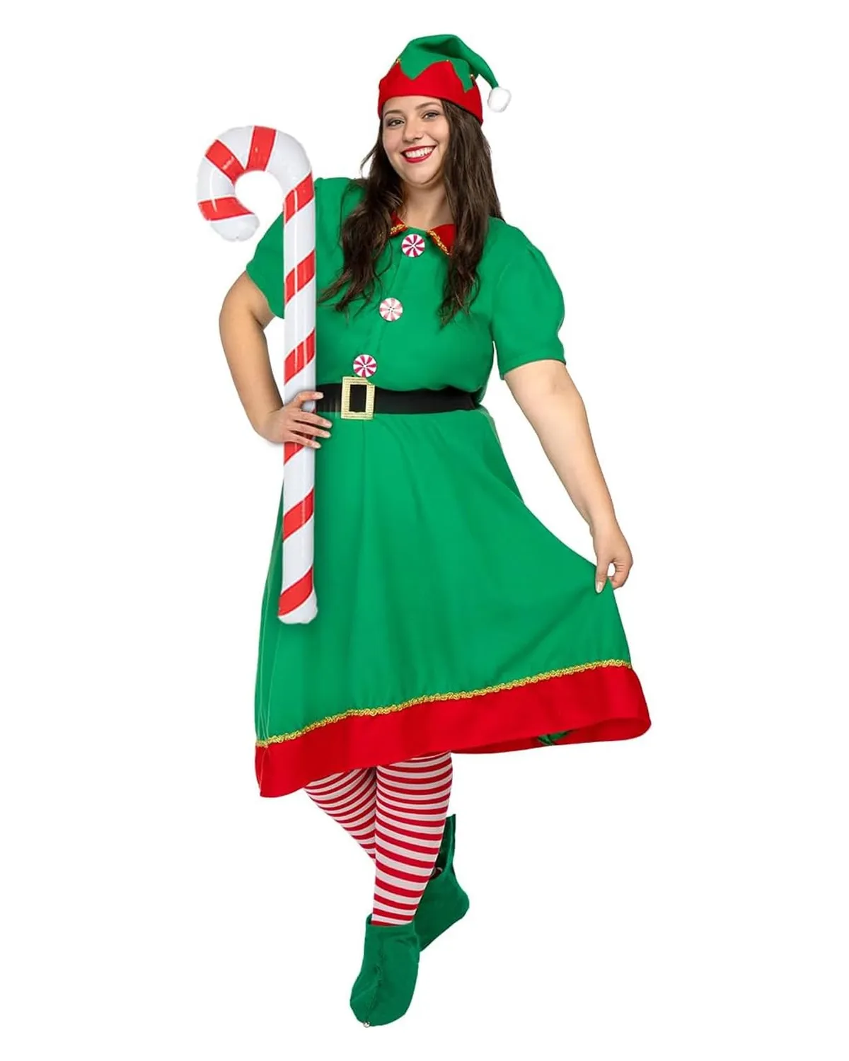 Funidelia Elfo Natalizio Costume Elfa Donna Verde con Accessori