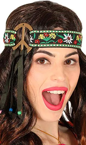Fiestas Guirca nastro hippie pace fascia testa colorata