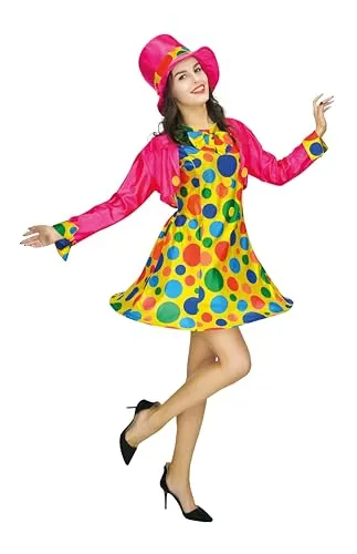 P'tit Clown costume clown donna adulto L/XL con cappello