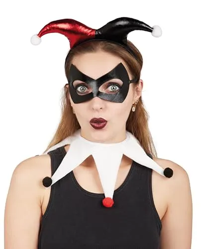 P'tit Clown Re22166 set Arlecchino maschera cerchietto adulto