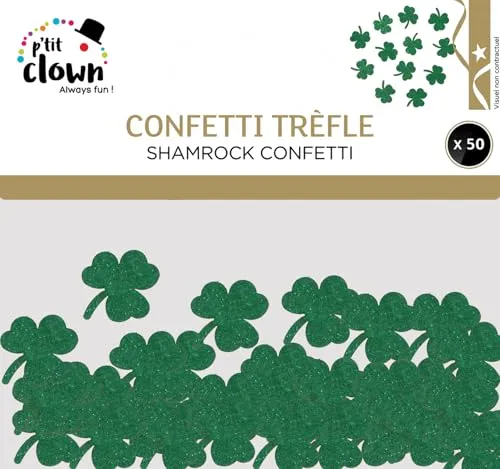 P'tit Clown 23238 Coriandoli Trifoglio 50 pz Verde