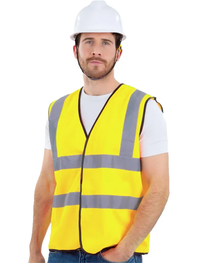 Smiffys gilet giallo alta visibilità adulto costume operaio