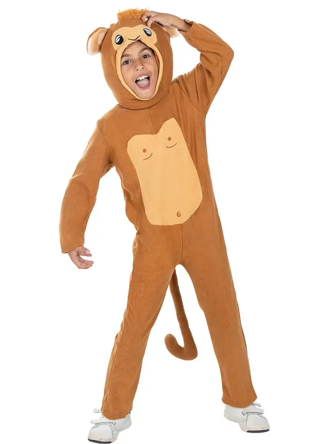 Funidelia Scimmia costume bambino marrone peluche