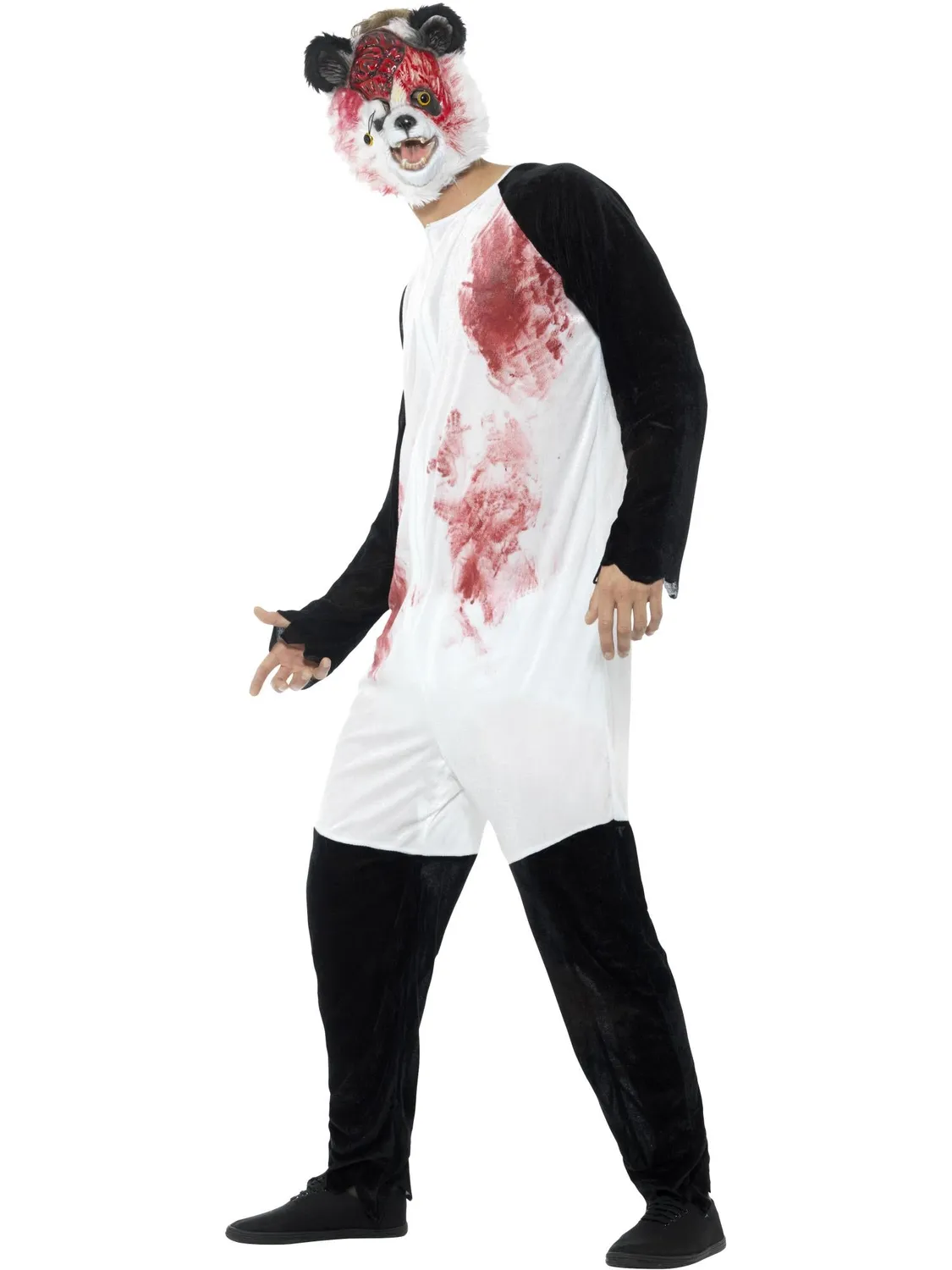 Smiffys Zombie Panda costume uomo nero taglia L