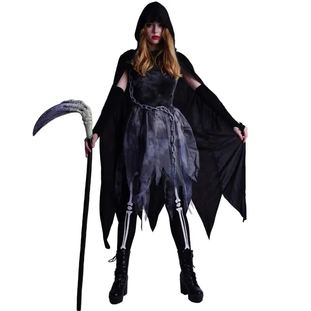 SEA HARE Costume Fantasma donna con mantello taglia unica