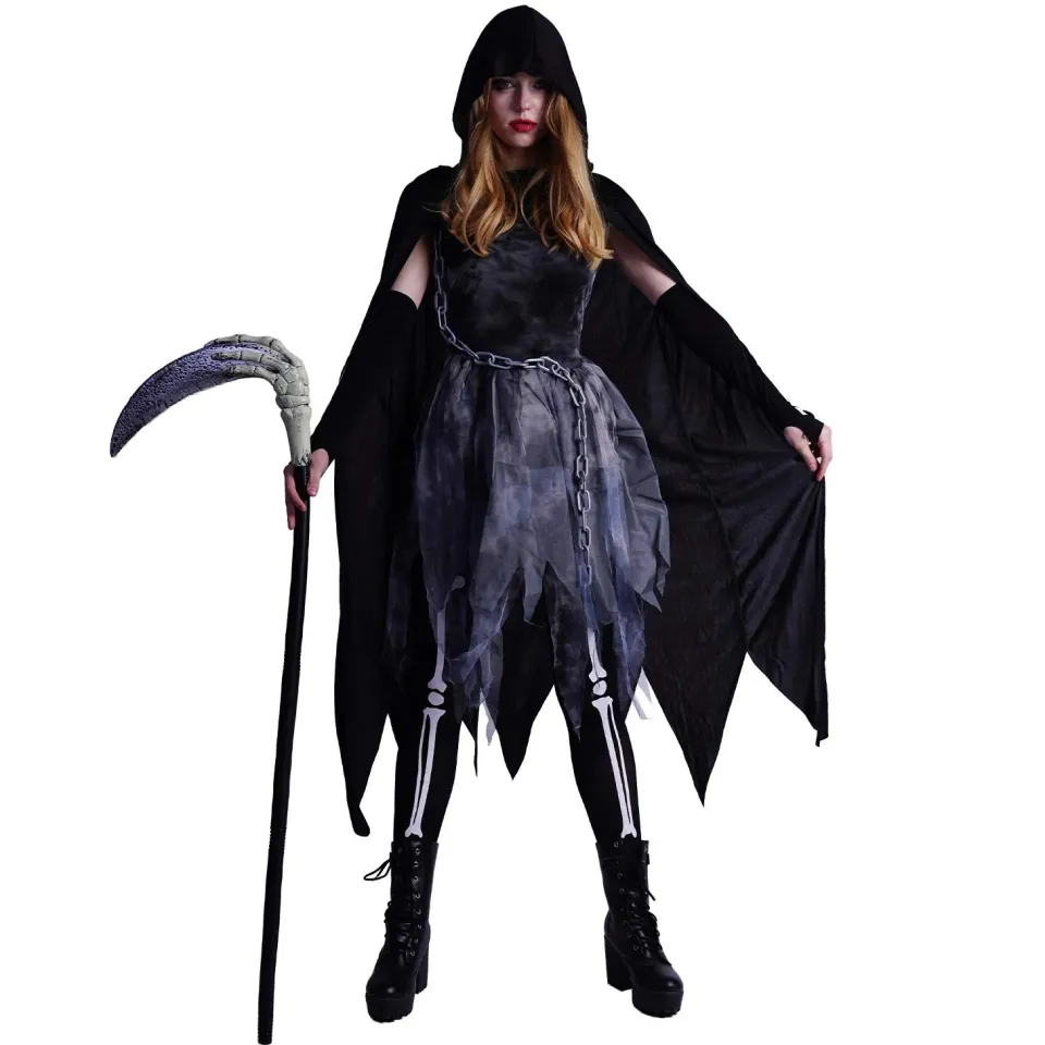 SEA HARE Costume Fantasma donna con mantello taglia unica