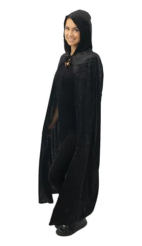P'tit Clown 16211 Mantello Velluto Nero con Cappuccio