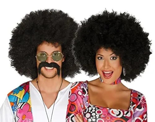 Guirca Afro Maxi parrucca afro nera riccia corta