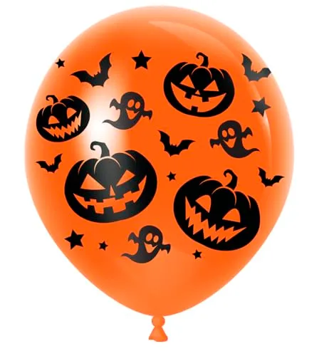 Guirca Halloween palloncini zucca nera 10 pezzi lattice