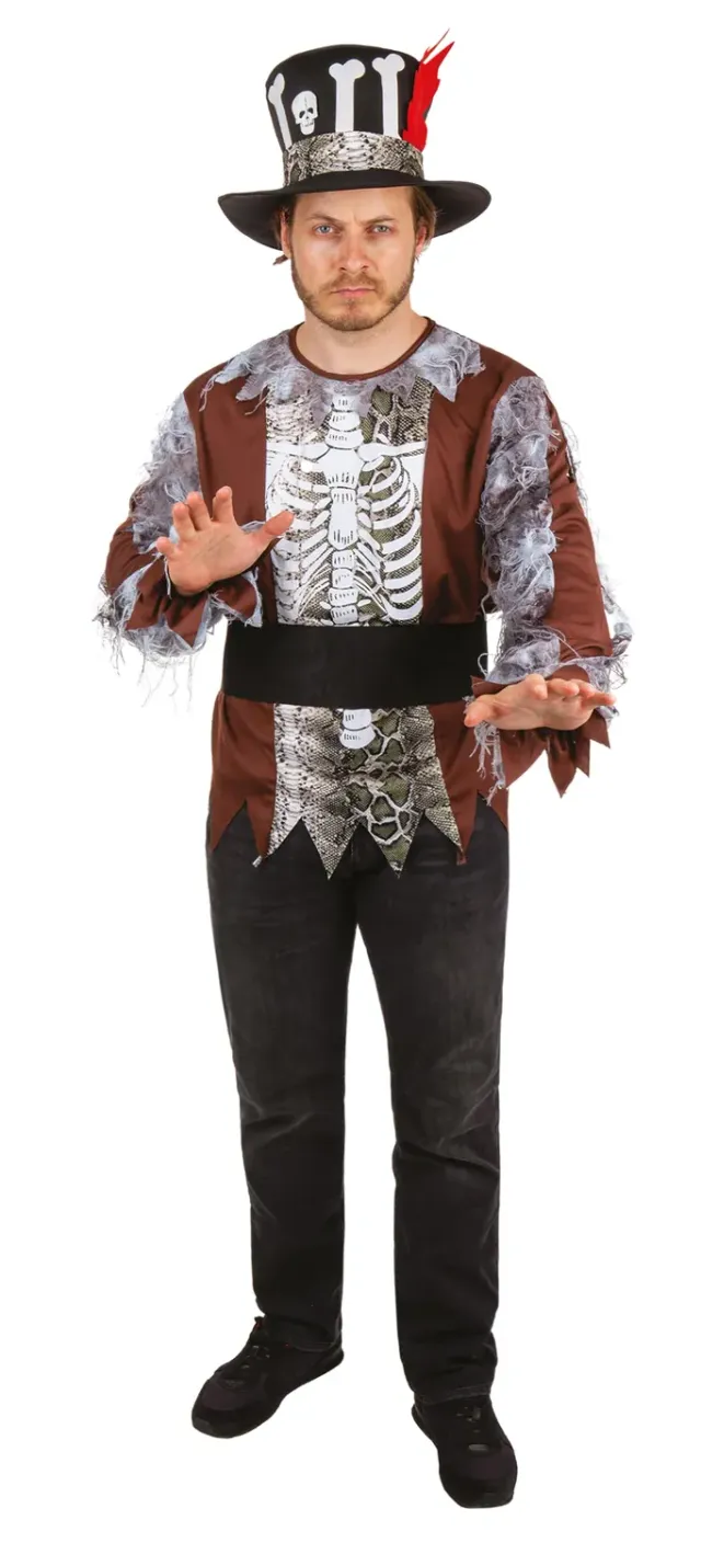 P'tit Clown Re22137 Costume Scheletro Voodoo S/M