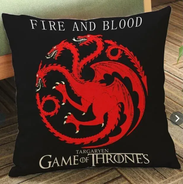 La Bottega di Merlino Fire and Blood cuscino 40x40 sfoderabile