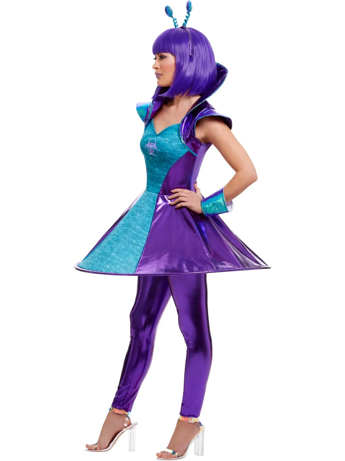 Smiffys Alien Lady 51041 costume aliena viola taglia M