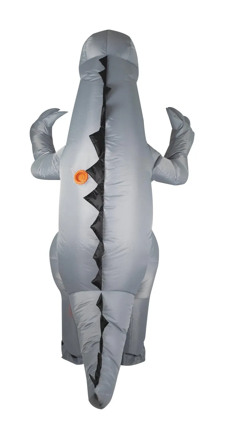 P'tit Clown Dinosauro Costume Gonfiabile Adulto Grigio