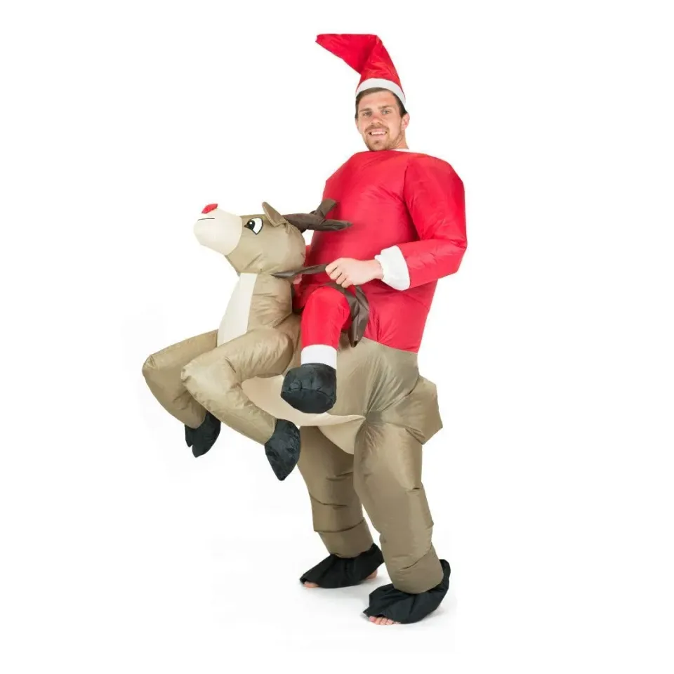Bodysocks Babbo Natale costume gonfiabile renna unico