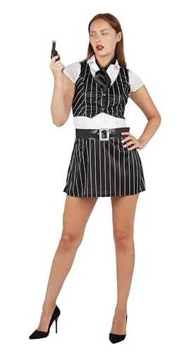 P'tit Clown Gangster Donna Costume L-XL Anni 20