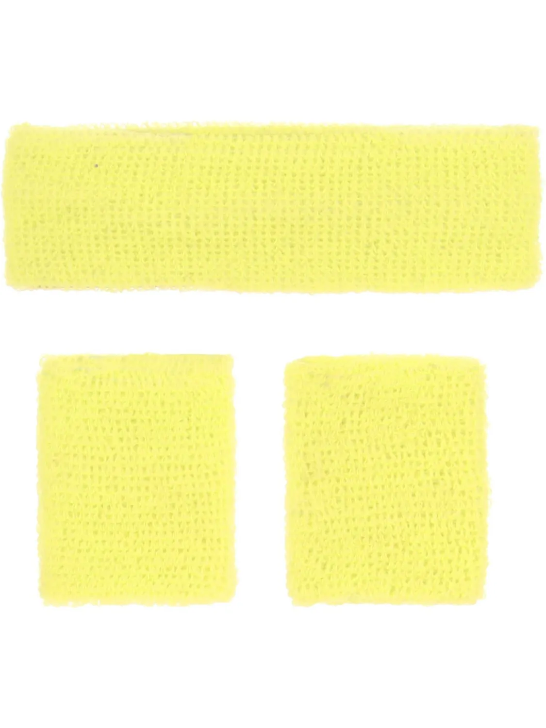 Smiffys Anni 80 Set Fasce Fluo Gialle 3 Pezzi