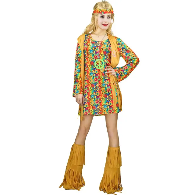 SEA HARE Hippie Anni 60 70 Costume Donna con Accessori