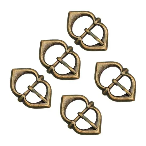 La Bottega di Merlino Medievali set 5 fibbie ottone massiccio
