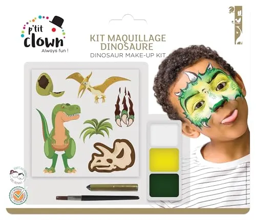 P'tit Clown Dinosauro kit trucco bambino verde tatuaggi