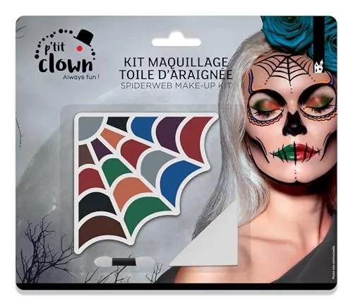 P'tit Clown 23178 kit trucco ragnatela 9 colori viso