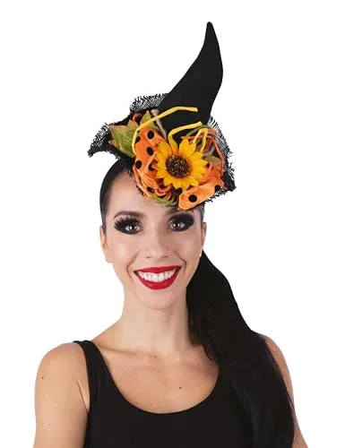 P'tit Clown 22975 cerchietto cappello con fiori nero