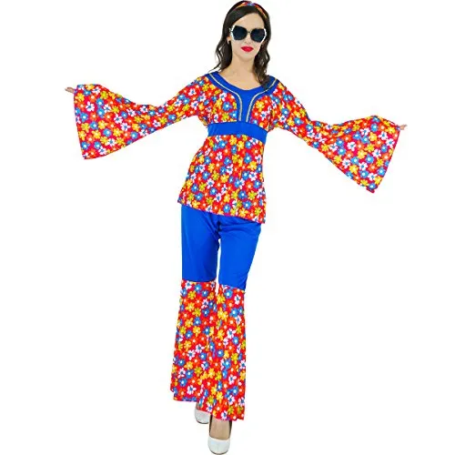 Sea Hare Hippie Anni 70 Costume Donna 3 Pezzi