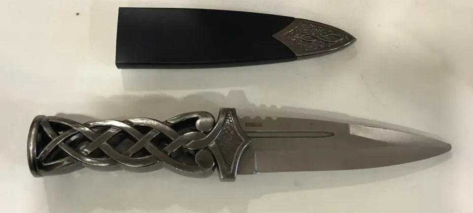 La Bottega di Merlino Spadino Fantasy Pietra Blu 19 cm