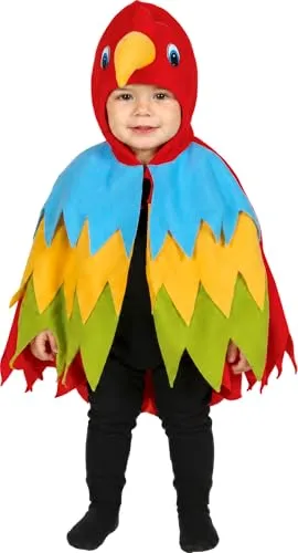 Guirca Costume Pappagallo Bebè Mantello con Cappuccio