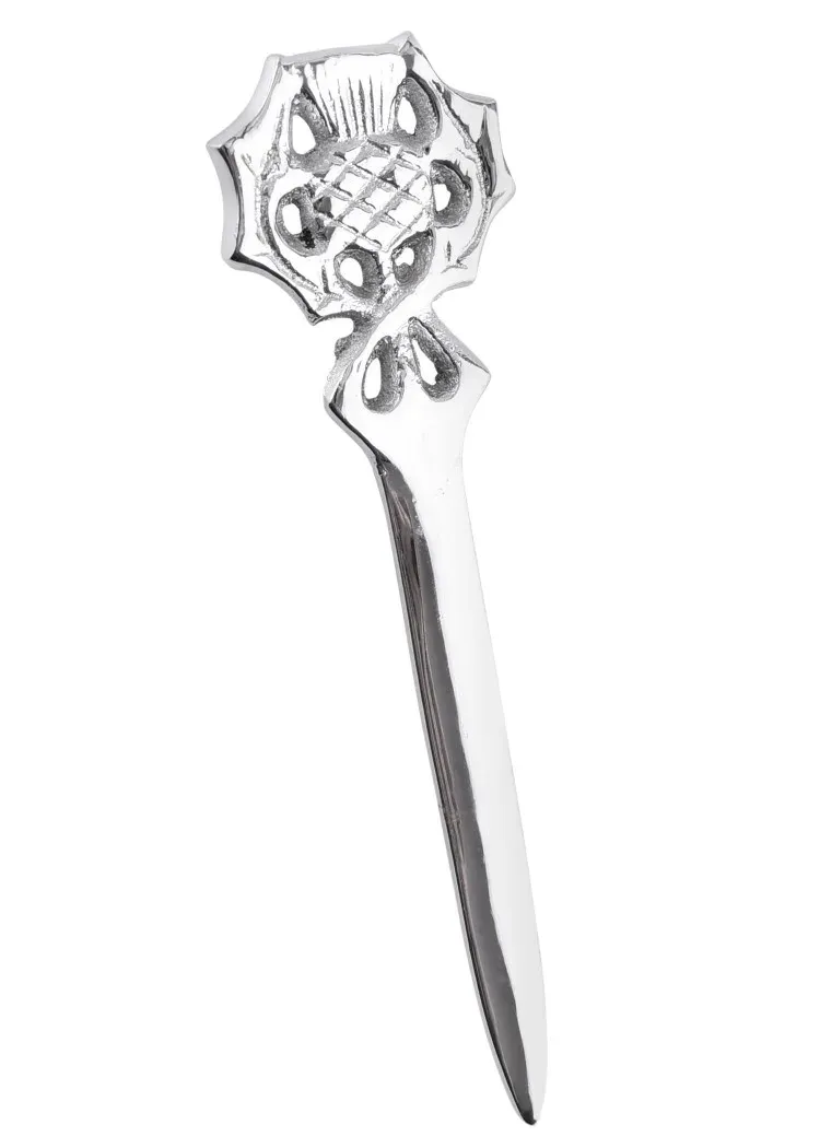 La Bottega di Merlino Spilla Kilt spilla ottone cromato 10 cm