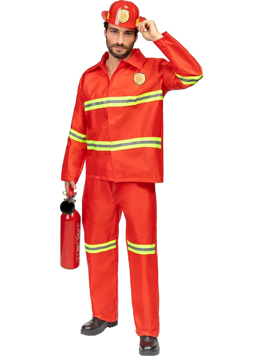 Funidelia Costume Pompiere Adulto S Rosso